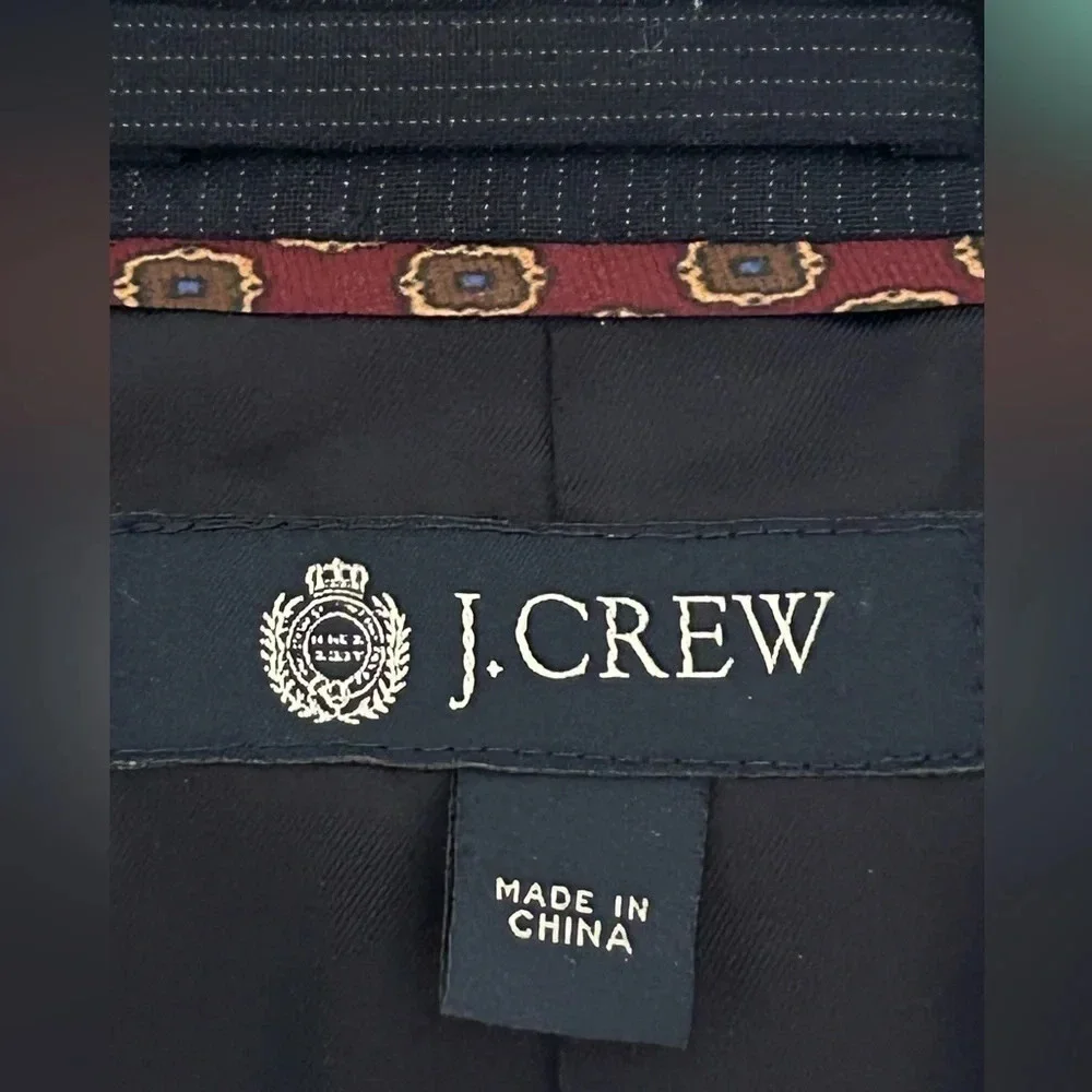 J. Crew Aldridge navy jacket Italian wool size 40R